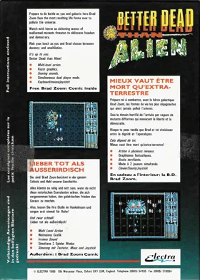 Better Dead Than Alien! box cover back